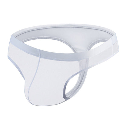 Transparent Mesh Ice Silk T-back Shorts