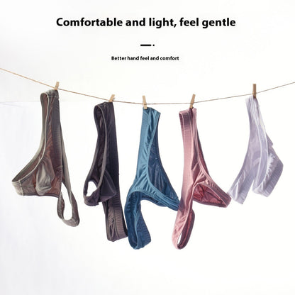 Men's Transparent Ice Silk T-shaped Shorts Plus Size