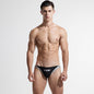 Men's Triangle Color Matching Low Waist Swimming Trunks
